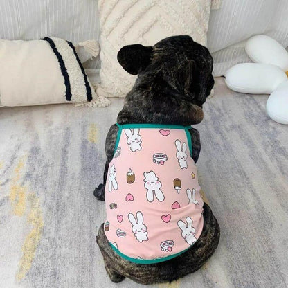 Dog Pink Bunny Shirt FOR FRENCH BULLDOGS BY FRENCHIELY