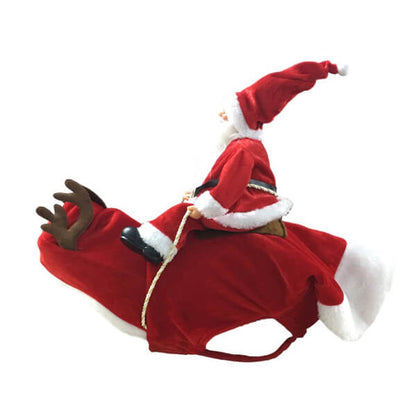 French Bulldog Santa Clause Costume Outfits