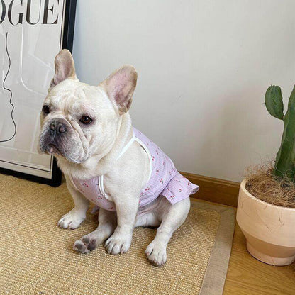 Dog Summer Cotton Dress for medium sized dogs by Frenchiely 