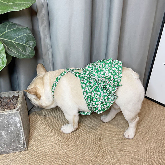 Green Floral Dress Frenchielydogsummerdressforsmallmediumdogsfrenchies05