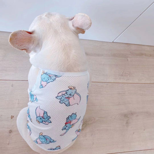 Dog Summer Mesh Shirt- elephant - Frenchiely