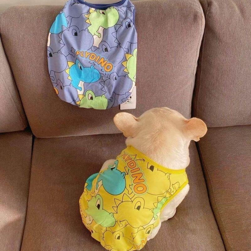 Dog Cotton Crocodile Shirt for medium large dogs by Frenchiely 
