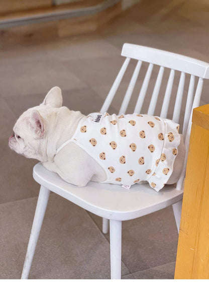 Dog Cotton Bear Dress for Small Medium Dogs by Frenchiely