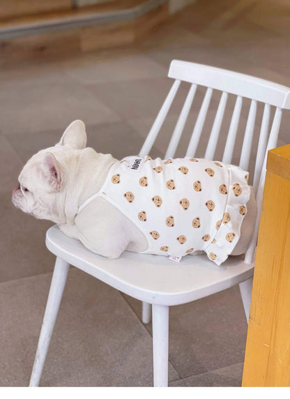 Dog Cotton Bear Dress for Small Medium Dogs by Frenchiely
