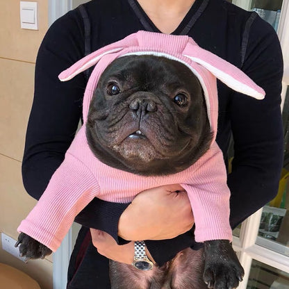 Cute Dog Hooded Sweatshirt with Bunny Ears - Frenchiely
