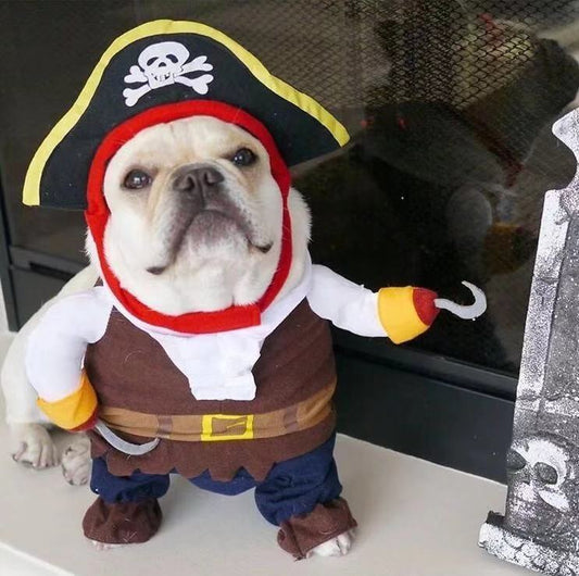 Dog Halloween Pirate Hat Costumes - Frenchiely