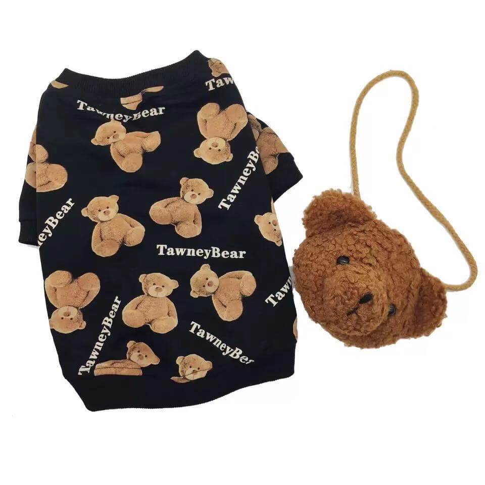 Frenchiely Dog Cartoon Bear Sweater with Bear Bag7