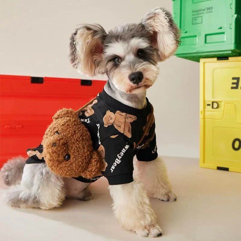 Frenchiely Dog Cartoon Bear Sweater with Bear Bag2