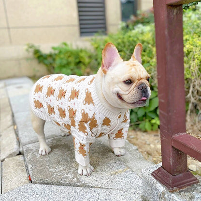 Dog Gingerman Christmas Cardigan Sweater - Frenchiely 