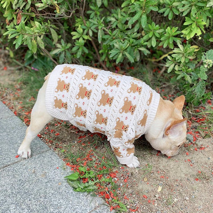 Dog Gingerman Christmas Cardigan Sweater - Frenchiely 