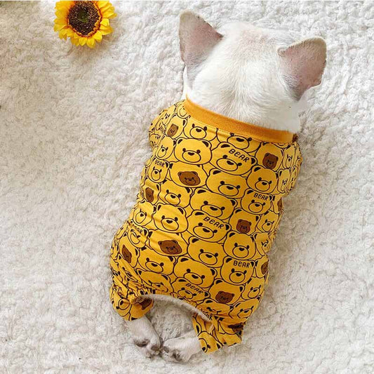 Bear Pajamas 2XL Frenchielysummergreenfloralshirtsformediumdogs_7