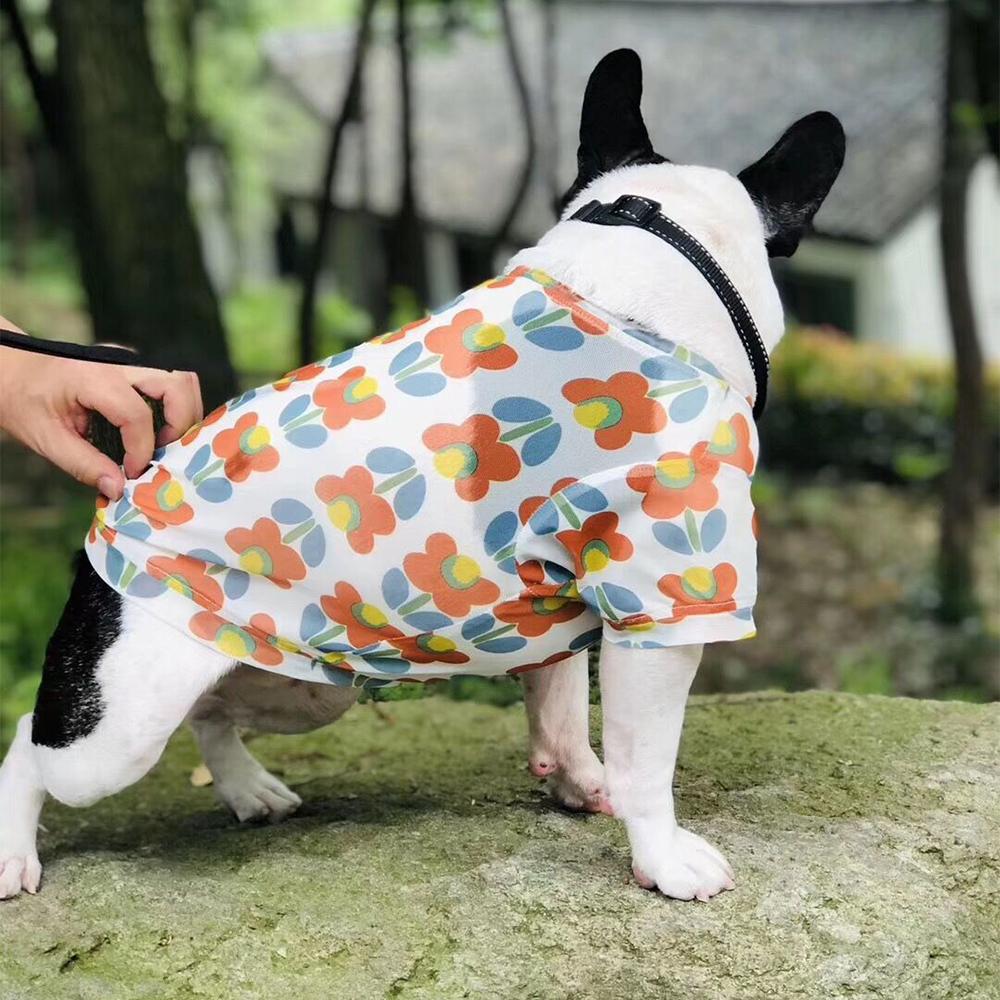 Dog Floral Sunscreen Protection Shirts for Large Dogs - Frenchiely