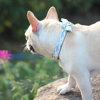 Cactus Dog Collar Bow tie fore French Bulldogs - Frenchiely