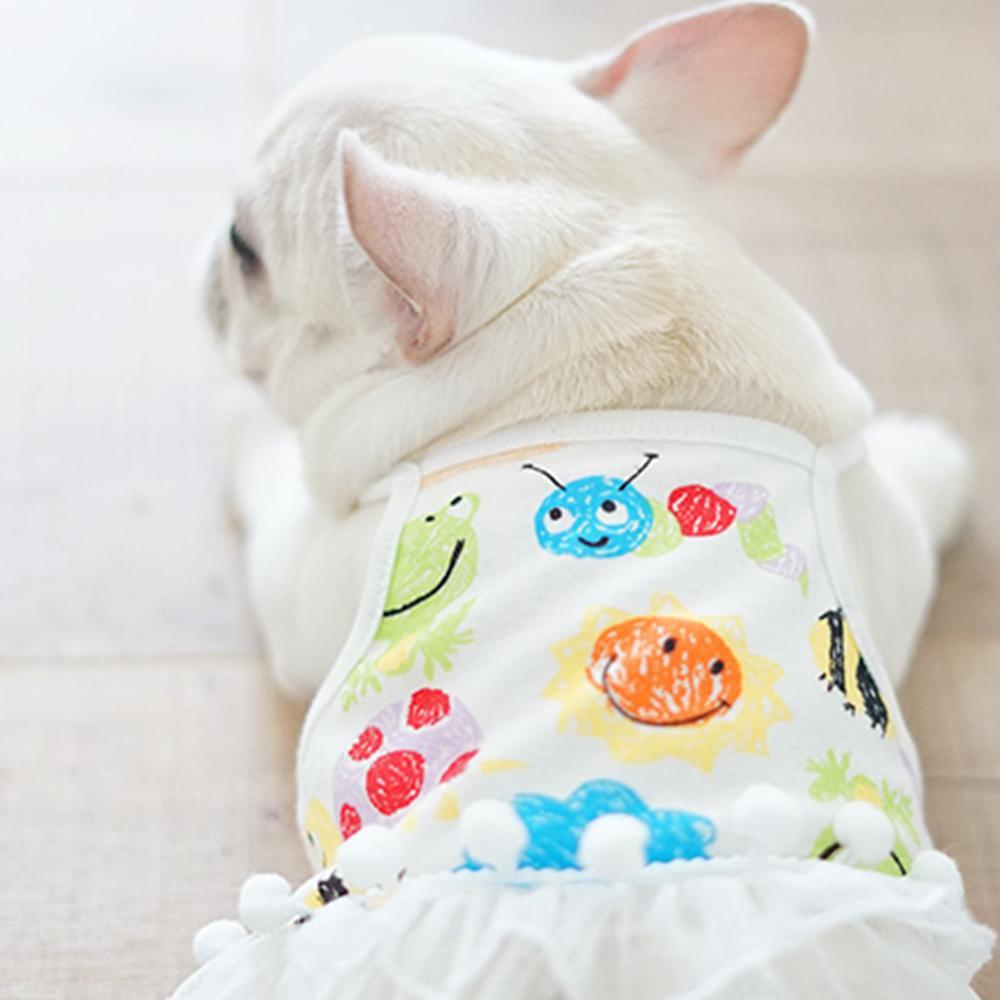Sweet Dog Dress Suspender Skirt for Girl French Bulldogs - Frenchiely