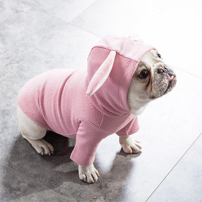 Cute Dog Hooded Sweatshirt with Bunny Ears - Frenchiely