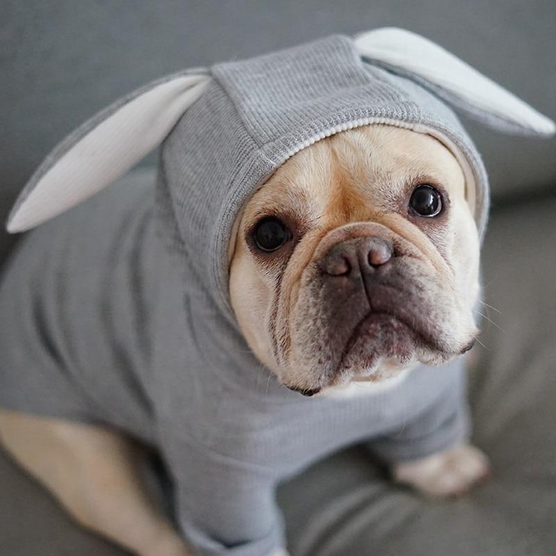 Cute Dog Hooded Sweatshirt with Bunny Ears - Frenchiely