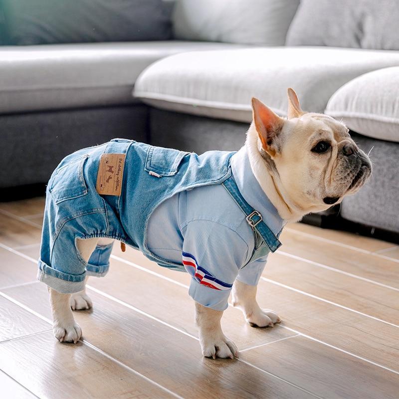 Dog Denim Dungarees Adjustable Overall - Frenchiely