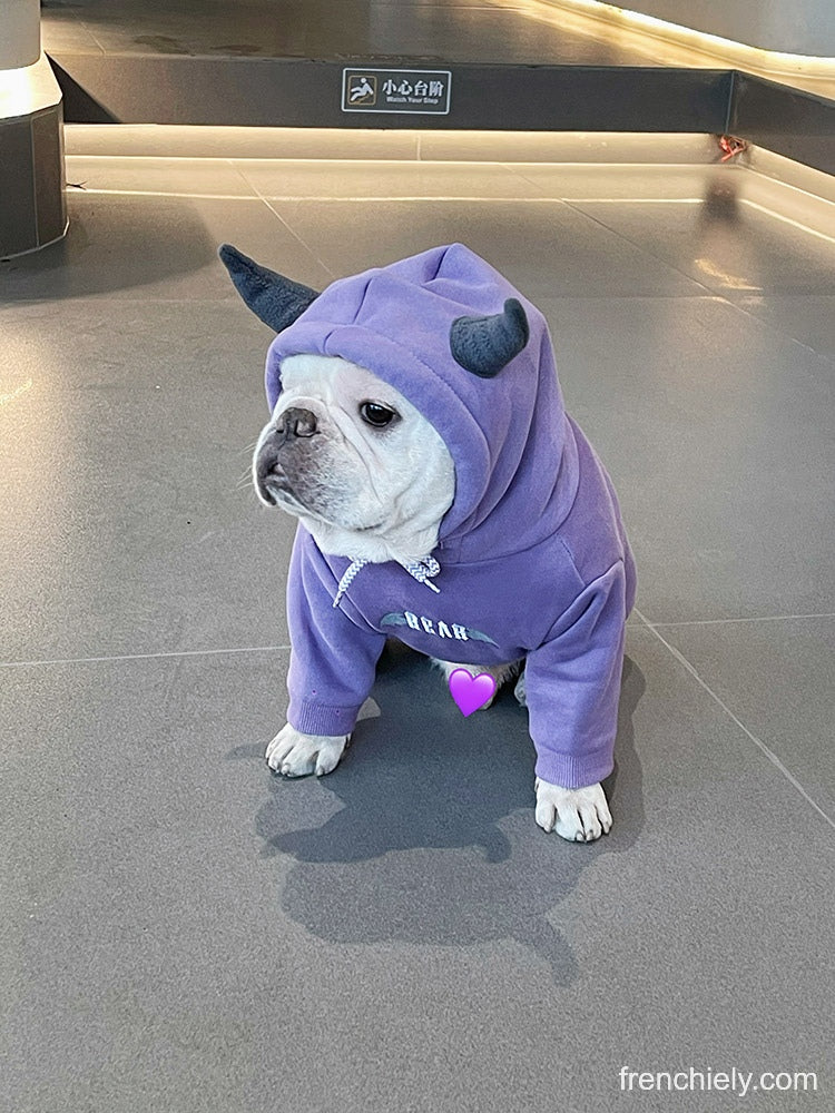 Dog Monster Bull Bat Hoodie for small medium dogs by Frenchiely