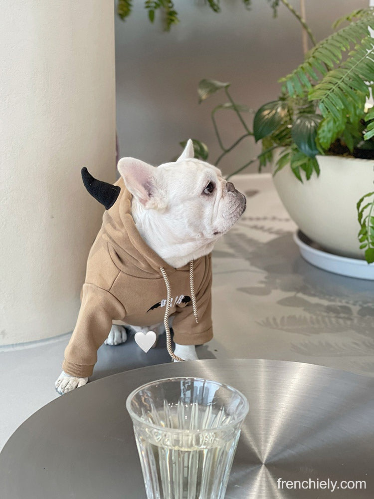Dog Monster Bull Bat Hoodie for small medium dogs by Frenchiely