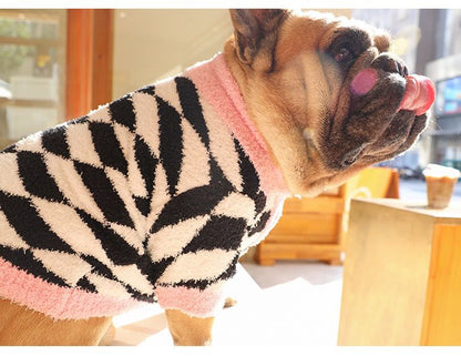 dog black and pink sweater for french bulldogs by Frenchiely