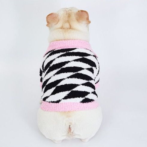 dog black and pink sweater for french bulldogs by Frenchiely