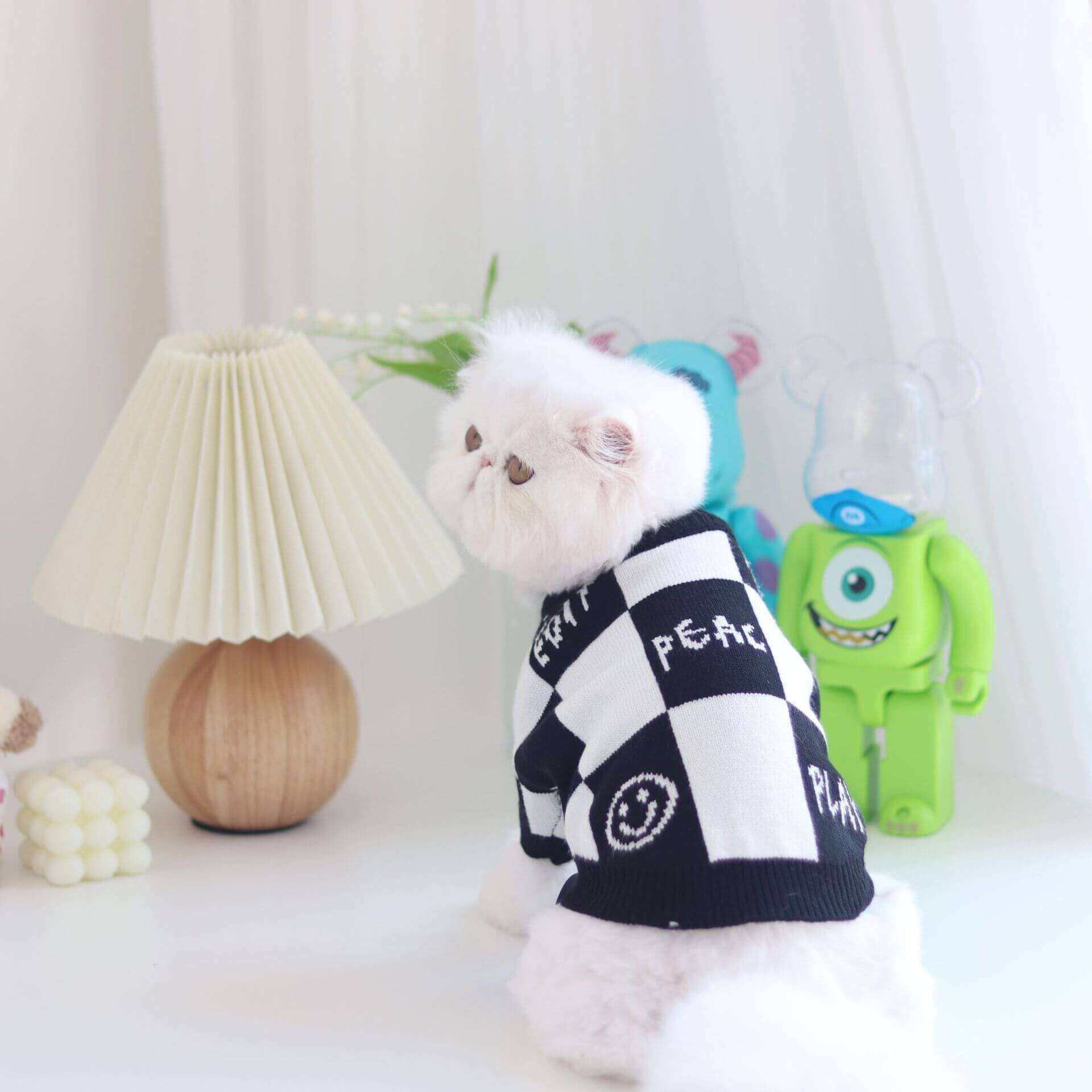 Dog Blackcheck Pullover Sweater for French Bulldogs BY FRENCHIELY 