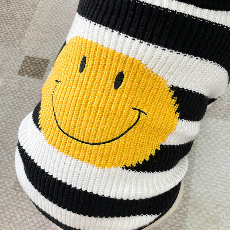 Dog black emoji sweater for small medium dogs by Frenchiely
