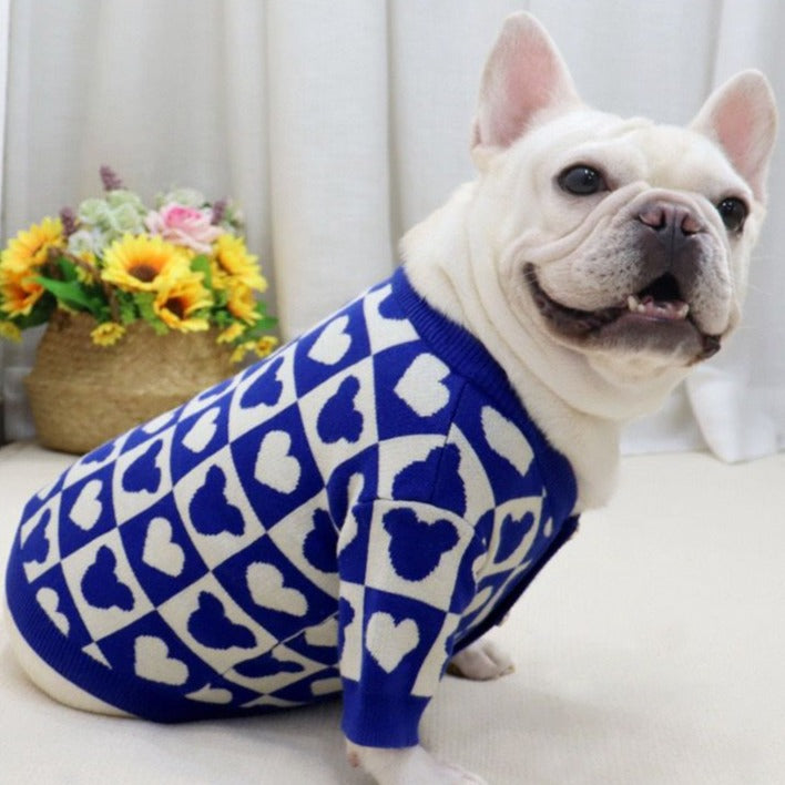 Frenchiely dog pullover sweater for small medium dogs