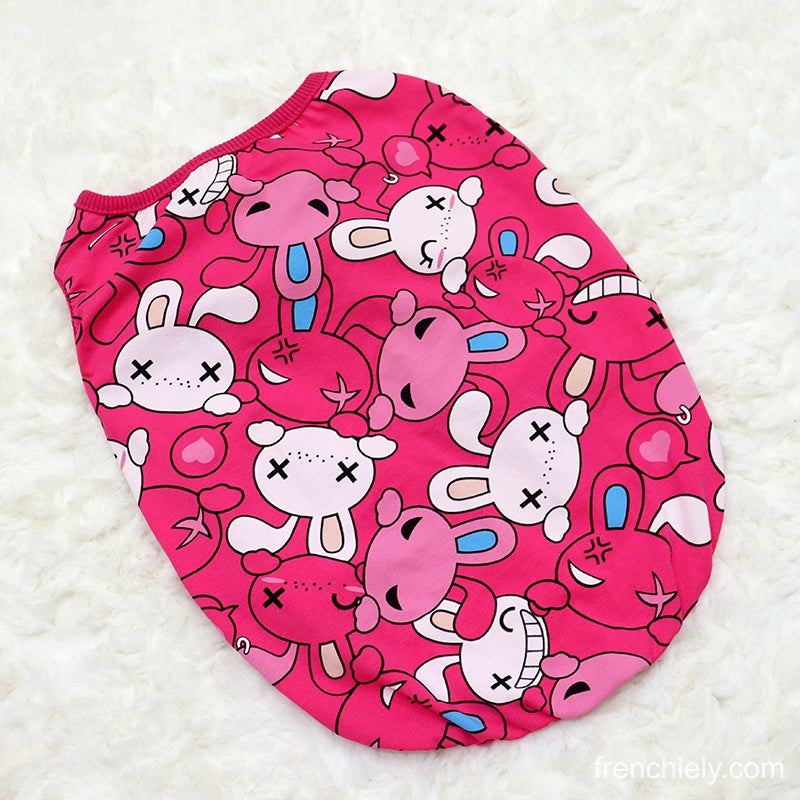 Dog Cotton Bunny Shirt for small medium dogs by Frenchiely 