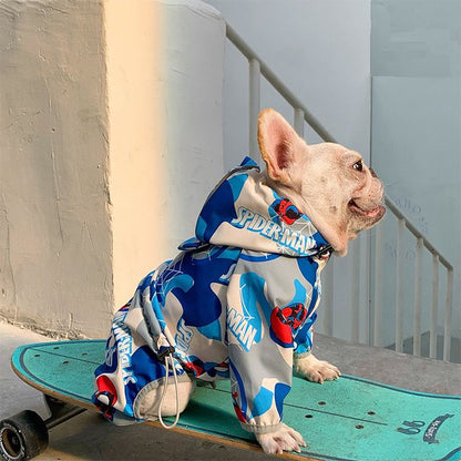 dog camo raincoat jacket for french bulldogs