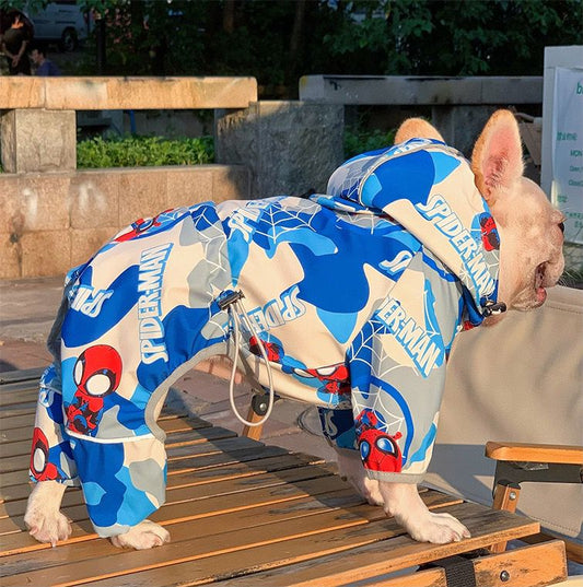 dog rainjacket for medium bulldogs