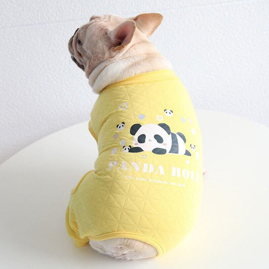 Dog Cartoon Panda Pajamas Onesie for French Bulldogs by Frenchiely 