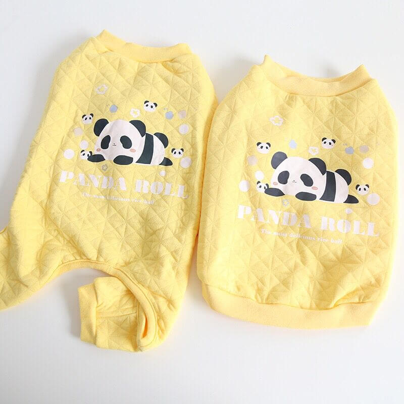 Dog Cartoon Panda Pajamas Onesie for French Bulldogs by Frenchiely 