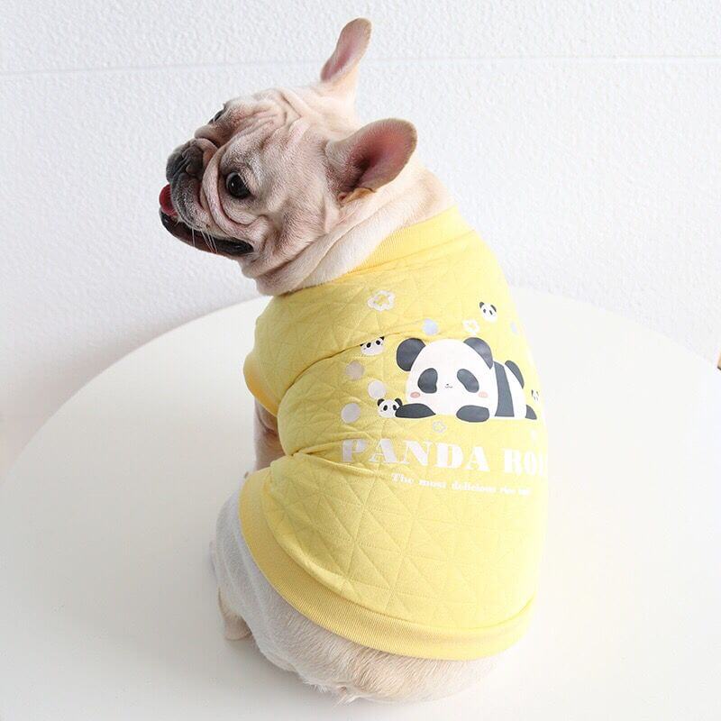 Dog Cartoon Panda Pajamas Onesie for French Bulldogs by Frenchiely 