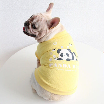 Dog Cartoon Panda Pajamas Onesie for French Bulldogs by Frenchiely 