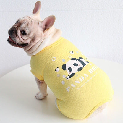 Dog Cartoon Panda Pajamas Onesie for French Bulldogs by Frenchiely 
