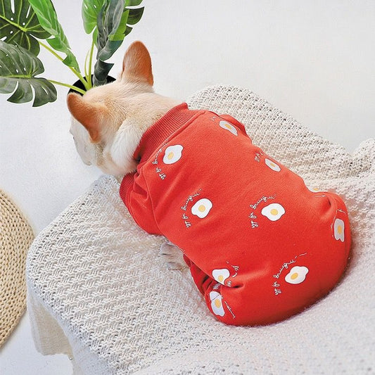 Cartoon Egg Pajamas dogcartooneggprintspajamasjumpsuitonesieforfrenchbulldogsbyFrenchiely_4