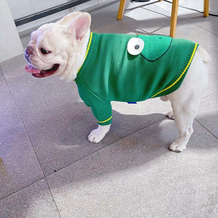 Dog Cartoon Frog Pullover Sweater for Small Medium Dogs FRENCHIELY 2021 DOG FASHION 