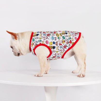 dog red cartoon shirt for small medium dogs by Frenchiely 
