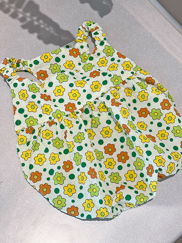 Dog Green Floral Dress for small medium dogs by Frenchiely