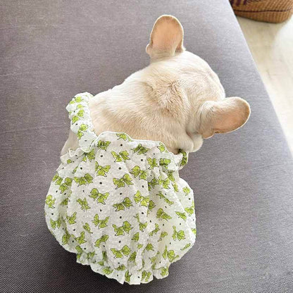 Dog Sweet Bowtie Print Dress for small medium dogs by Frenchiely