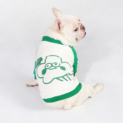 Dog Green Pullover Sweatshirt for Medium Dogs by Frenchiely 