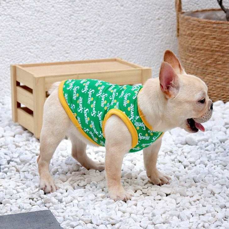 dog green and yellow shirt for small medium dogs