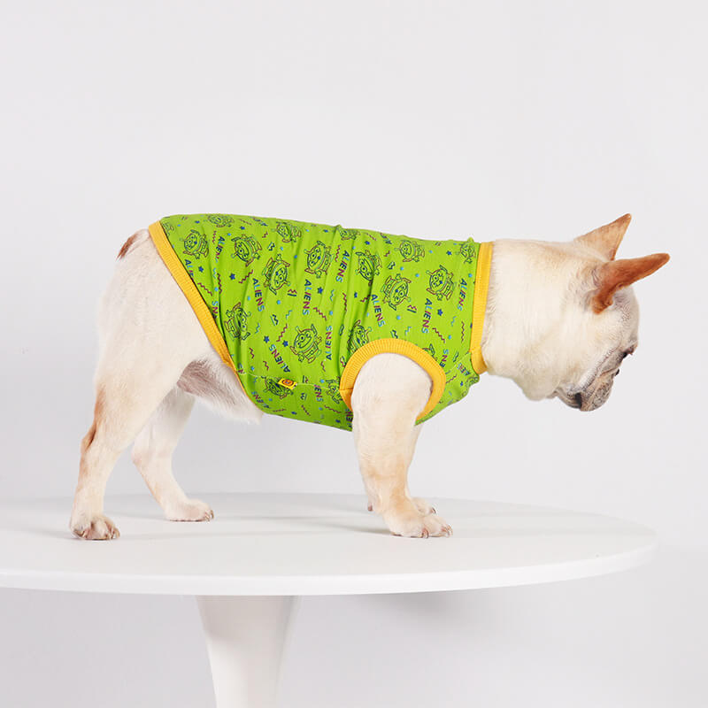Dog Green Aliens Shirt for small medium dogs 