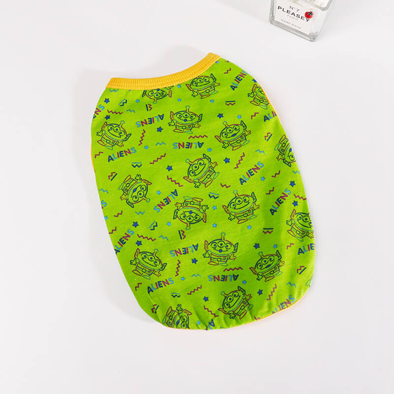 Dog Green Aliens Shirt for small medium dogs 