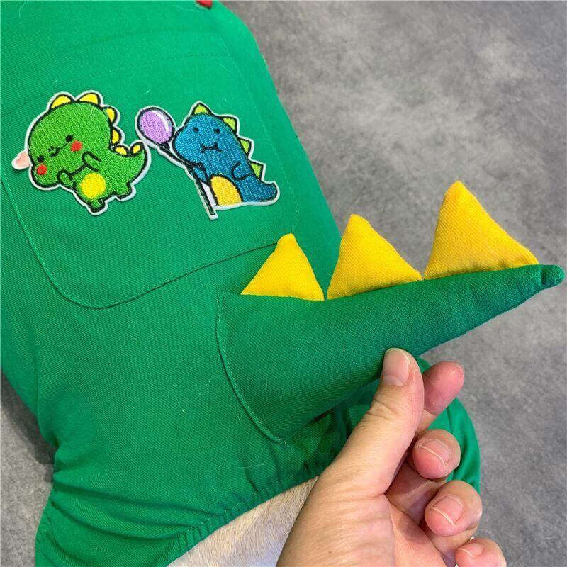 Dog Cartoon Dinosaurs Costume Overalls for Medium Large Dogs by Frenchiely 