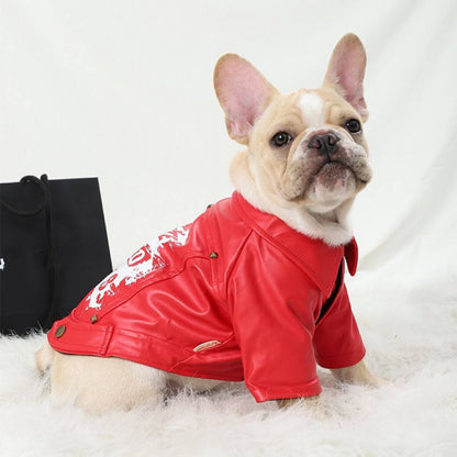Dog Waterproof Leather Jacket for medium large dogs 