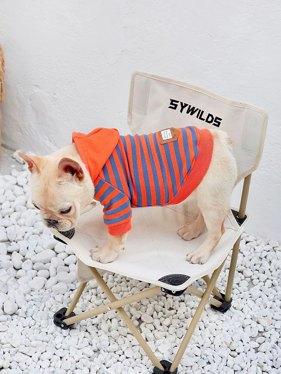Dog Striped Sweatshirt Hoodie for medium dogs by Frenchiely