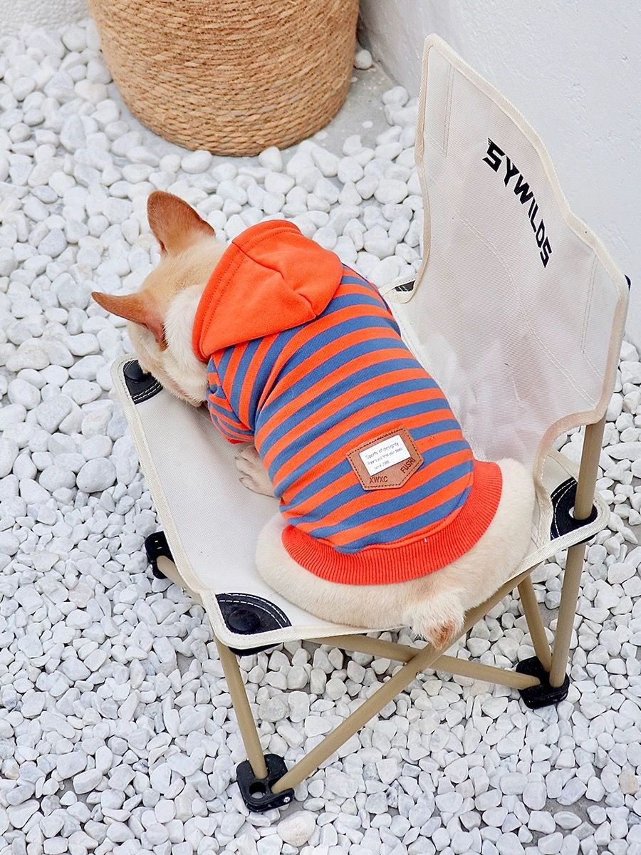 Dog Striped Sweatshirt Hoodie for medium dogs by Frenchiely
