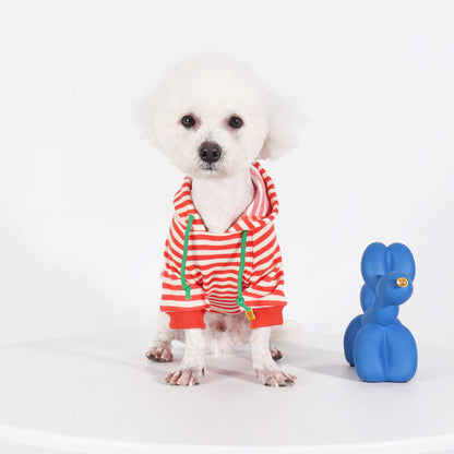 Dog Stylish Stripe Hoodie for small medium dog breeds 